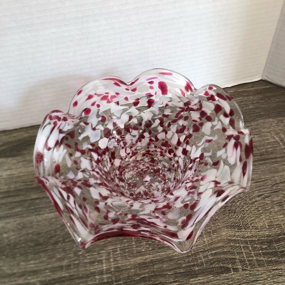 Vtg Chalet Glass End of Day Art Glass Bowl - Picture 4 of 15